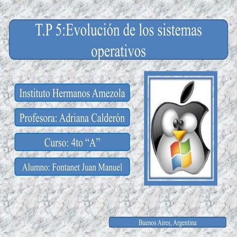 Evolucion de los sistemas operativos 
