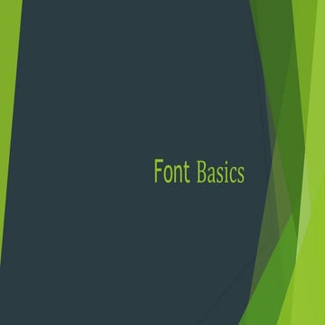 Font basics | PPTX