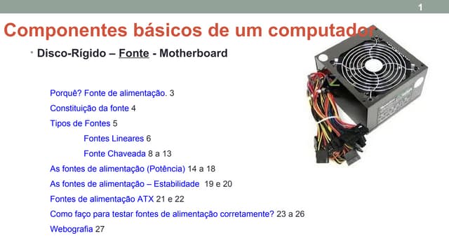 Fonte de alimentação