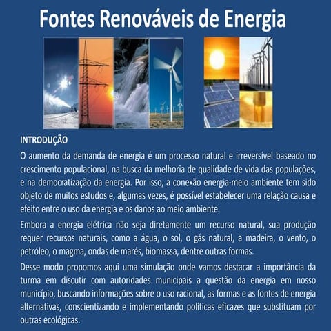 Fontes renováveis de energia | PDF