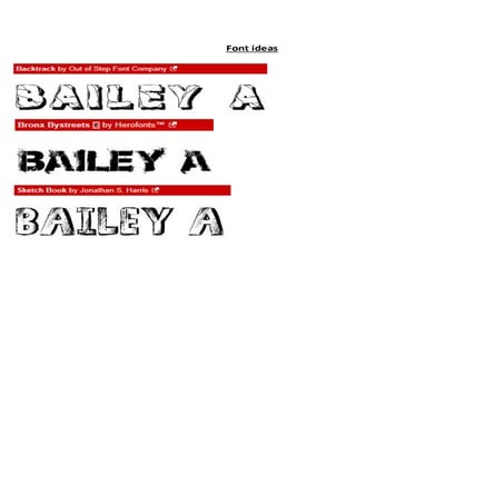 Font ideas | DOCX