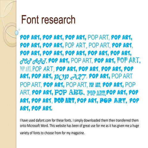 Font research