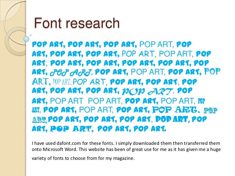 Font research