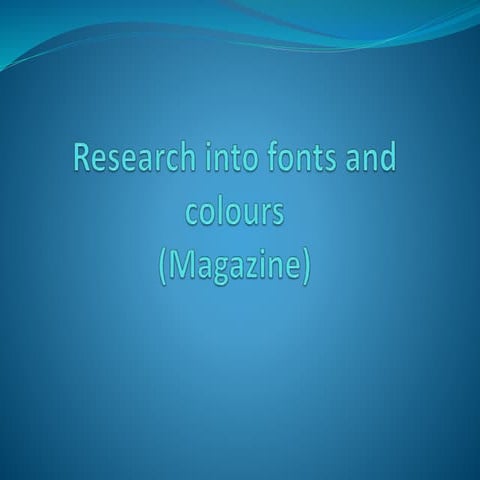 Fonts and colours