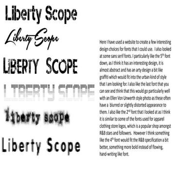 Fonts for media coursework | PPTX
