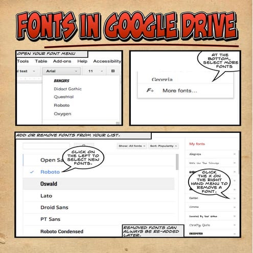 Fonts in google drive