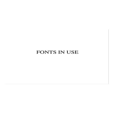 Fonts in use