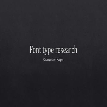 Font type research | PPTX