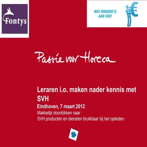 Fontys Gastles Svh Passie Voor Horeca Ehv
