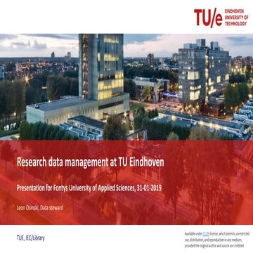 Research data management at TU Eindhoven