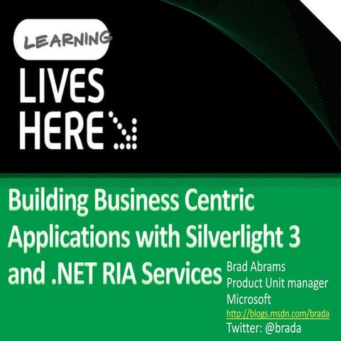 .NET RIA Services Architecture Overview 