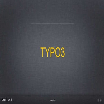 TYPO3 and t3kit overview