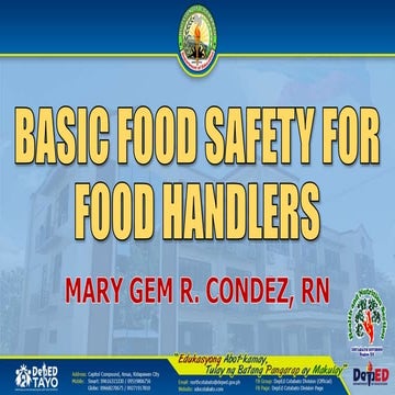 Food-Safety-May-2024 - THE IMPORTANCE OF FOOD SAFETY