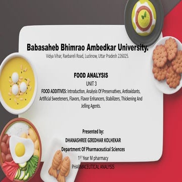 FOOD ADDITIVES- presented by- Dhanashree Giridhar kolhekar.pptx