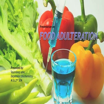 Food adulteration