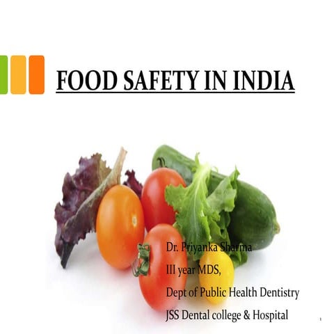 Food Safety in India - Public Health Issue