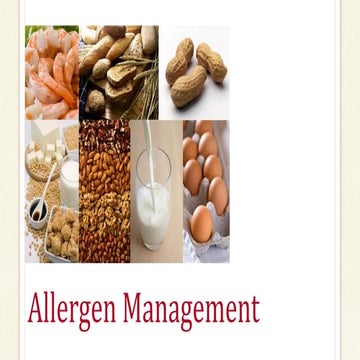 Comprehensive Allergen Management and Food Allergy Safety Training | PDF