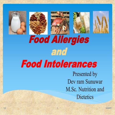 Food allergies and food intolerances ppt