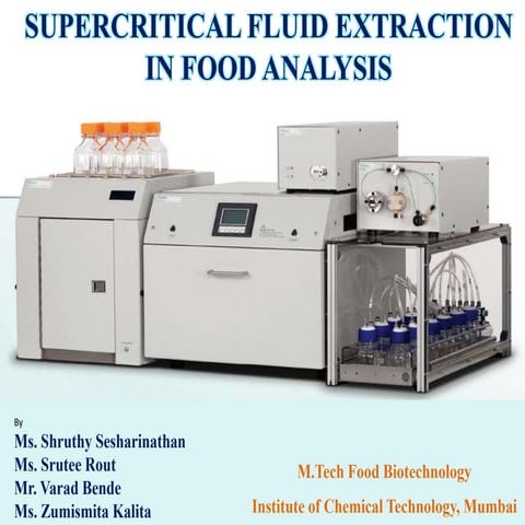 Supercritical Fluid Extraction in Food Analysis