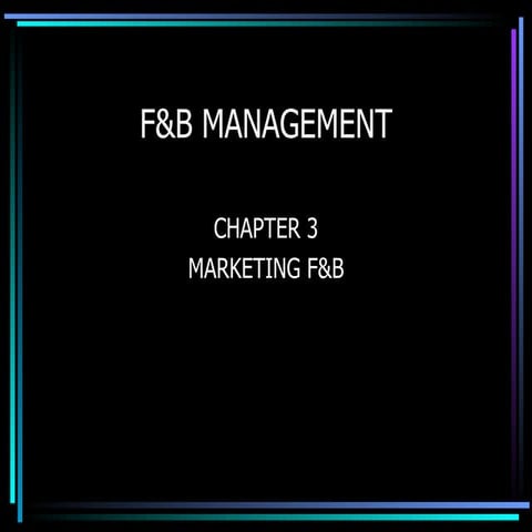 Food and beverage management 3