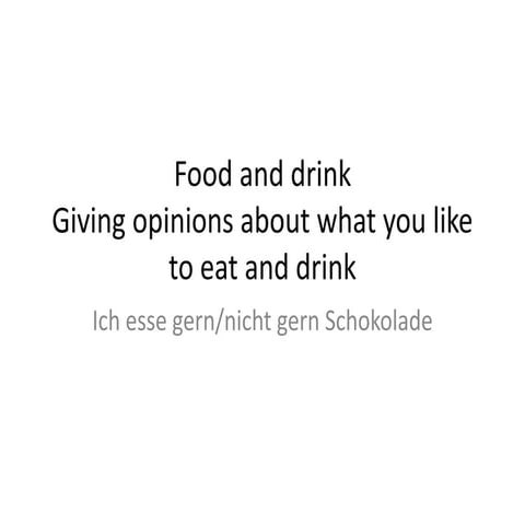 Food and drink readings gern and nicht gern cover lesson