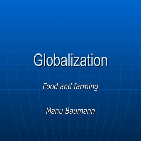 Food and Farming by Manu