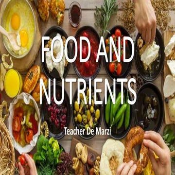 Food and nutrients