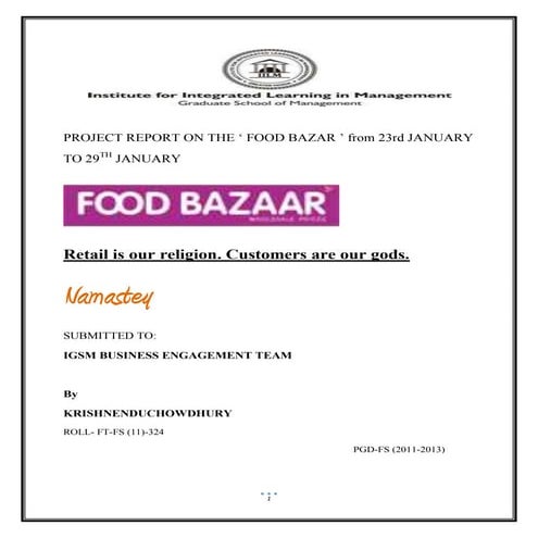 Food bazar project2