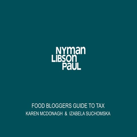 Tax Doctor - Food Blogger & Content Creators Guide to Tax