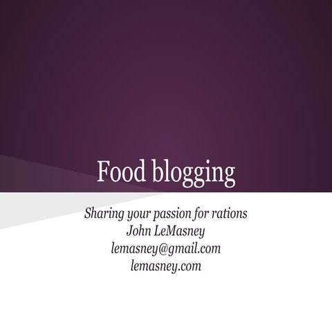 Food blogging with WordPress