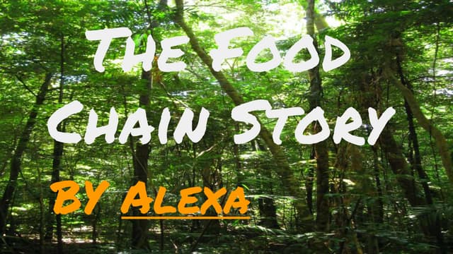The Food Chain Story Biology Diagrams