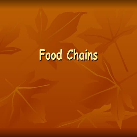 Food chains ppt for ncvps