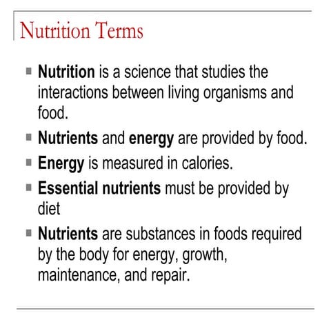 Basic Nutrition | PPT