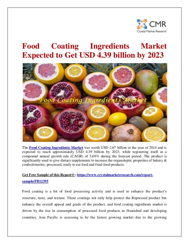 Food coating ingredients market