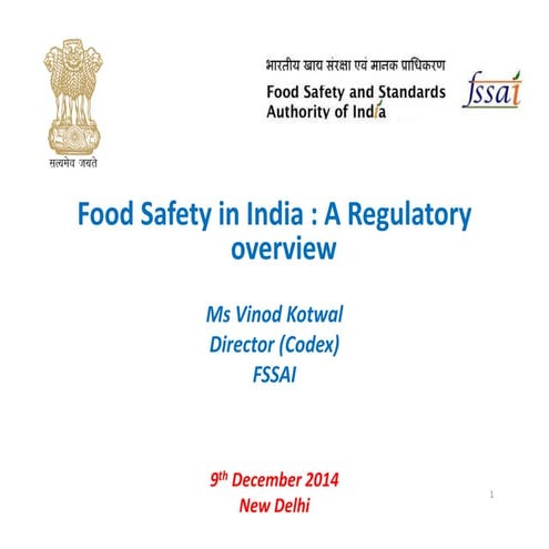 Food Control System in India