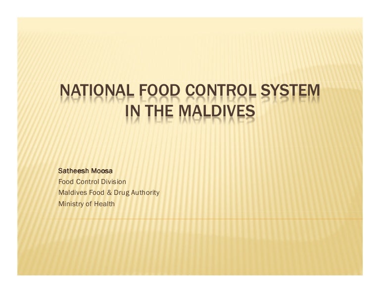 Food Control System Maldives