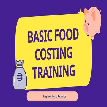 basic of Food Costing training 101 .pptx