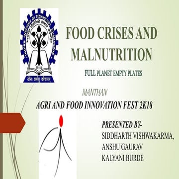 Food crisis and malnutrition
