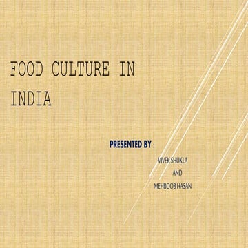presentation on indian cuisine | PPTX
