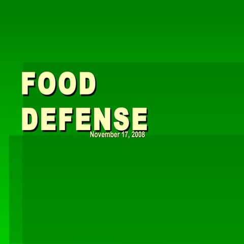 Food Defense Slide