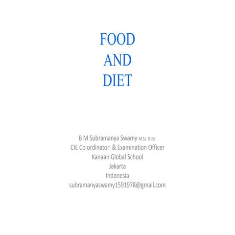 Food & diet - IGCSE