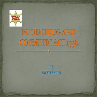 Food drug and cosmetic act 1938