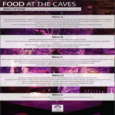 Food Events Brochure