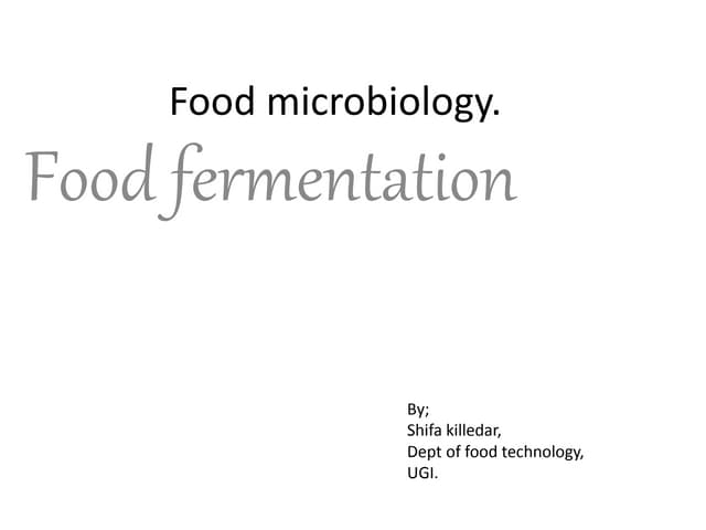 Food fermentation