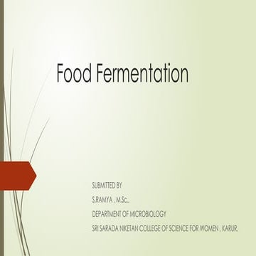 Food fermentation | PPTX