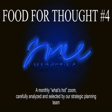 Food for thoughts #4