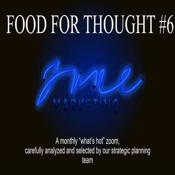 Food for thoughts #6