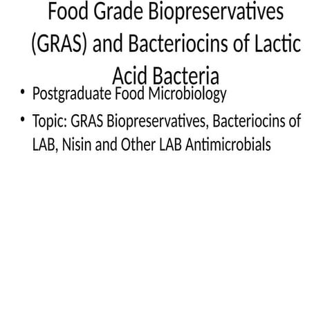 Bacteriocins | PPTX
