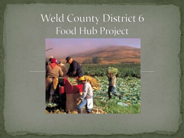 Food Hubs and Values-based Supply Chains - presentation