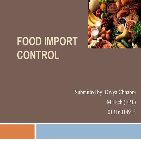 Food import control